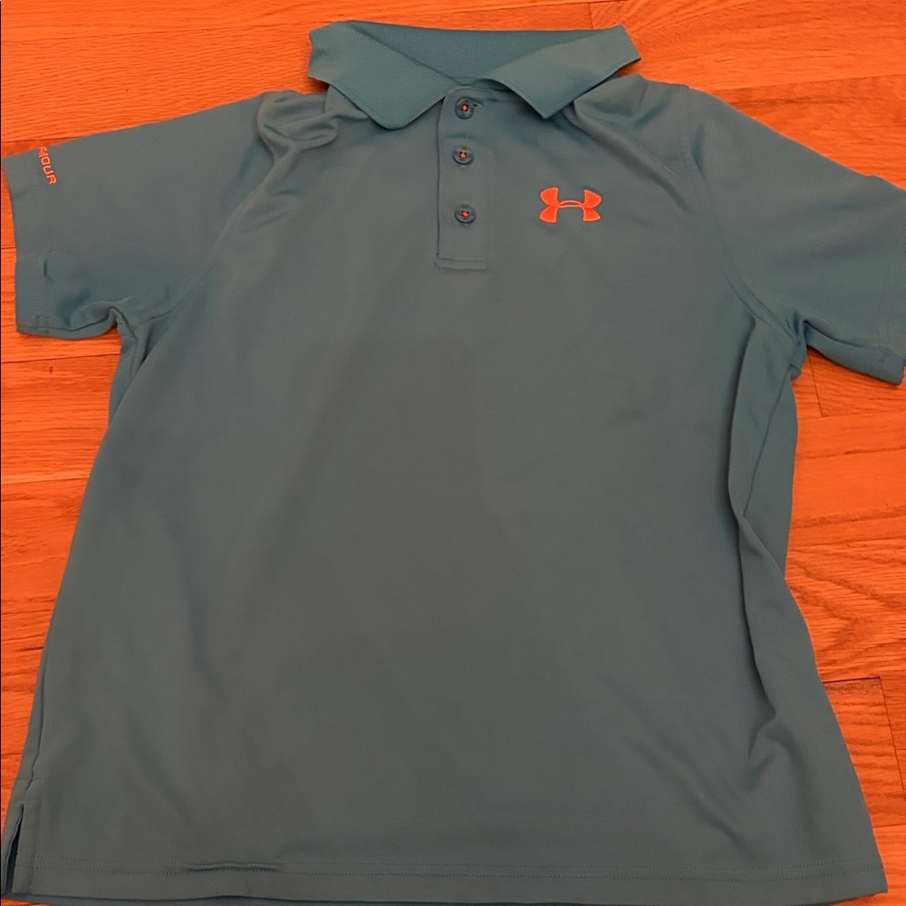 Under Armour Kids Teal Polo Shirt